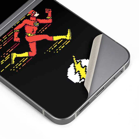 DC Comics The Flash Pixelated Running Pose Galaxy Z Flip6 Skin